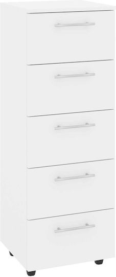 Συρταριέρα Κρεβατοκάμαρας mit 5 Schubladen White 40x38x112cm MB