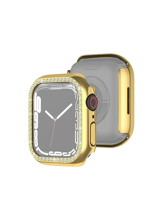 Protectoare Carcasă de Plastic în culoarea Auriu pentru Apple Watch Seria 9, 8, 7 45 mm