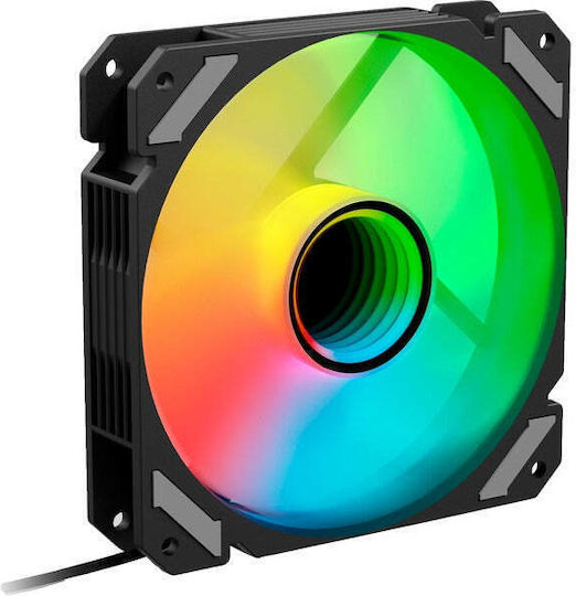 Sharkoon Mirror Case Fan Sharkoon 120mm (1500rpm) with ARGB Lighting and 4-Pin PWM Connection