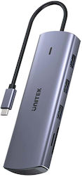 Unitek D1113A USB-C Dockingstation mit HDMI 4K PD Ethernet