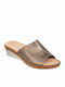 Flex Anatomic Women's Leather Platform Wedge Sandals Gold