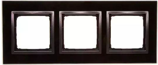 Kontakt-simon Triple-Glass Switch Frame Lava Freeze Drn3/73