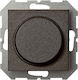 Liregus Recessed Dimmer Switch Without Frame Classic Rotary in Black Color