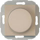 Liregus Recessed Dimmer Switch Without Frame Classic Rotary in Beige Colour