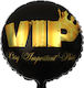 18" Μπαλόνι Μαύρο Vip Crowned