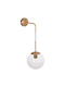 HomeMarkt Gyda Modern Leuchte Wand mit Fassung E27 Gold 18cm