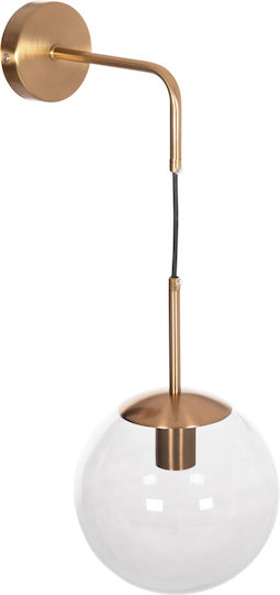 HomeMarkt Gyda Modern Leuchte Wand mit Fassung E27 Gold 18cm