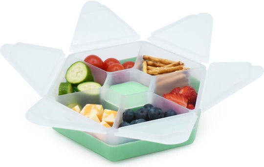 Melii Snackle Box Hexagon Πλαστικό Παιδικό Δοχείο Φαγητού Μπλε