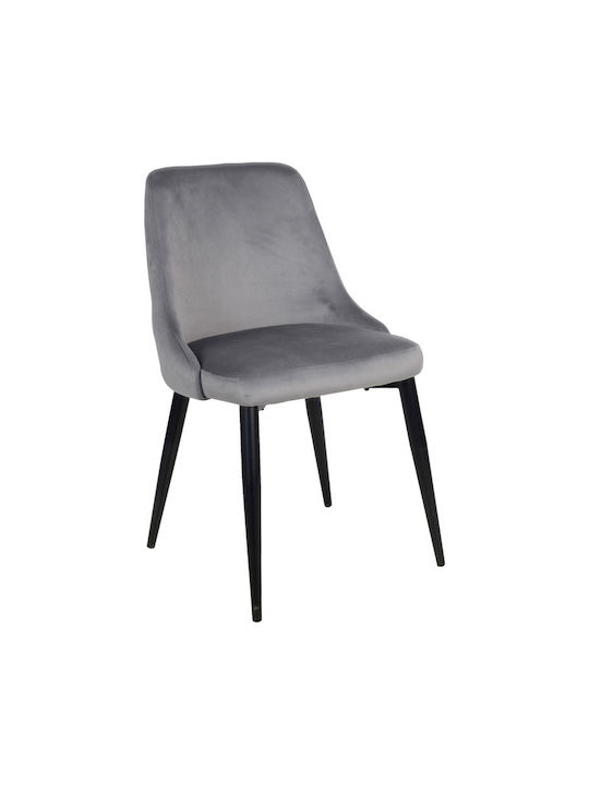 Zedna Dining Room Velvet Chair Grey Velvet 51x5...