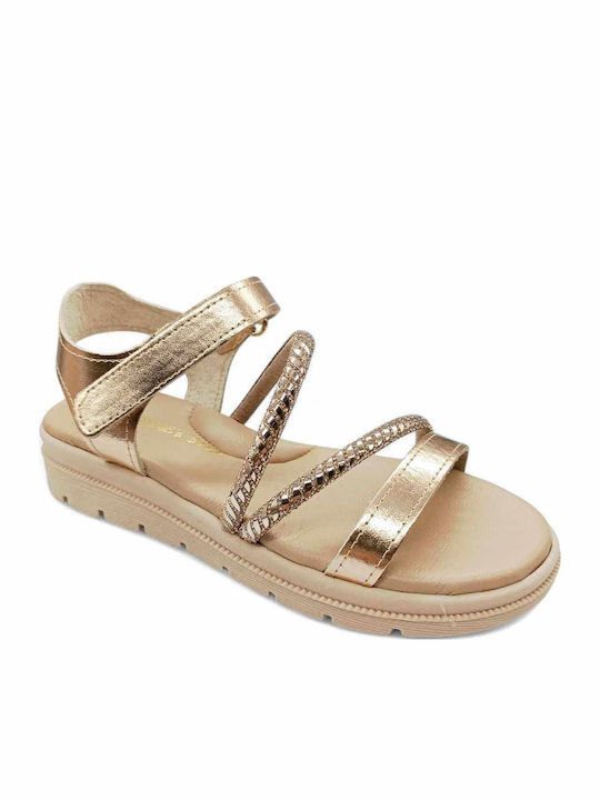 Step Shoes Детски Сандали Анатомични Розови Златисти