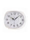 Silent Tabletop Clock with Indicators with Alarm Clock White