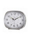 Silent Tabletop Clock with Indicators with Alarm Clock Silver d2889c837d54