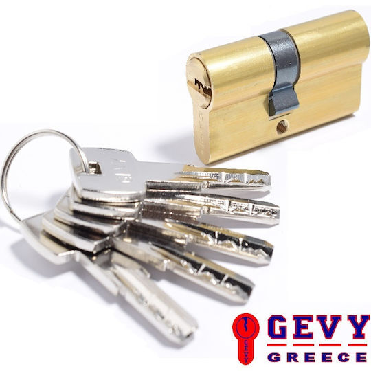 Gevy Κύλινδρος Κλειδαριάς Ασφαλείας Μισός 45mm Χρυσός