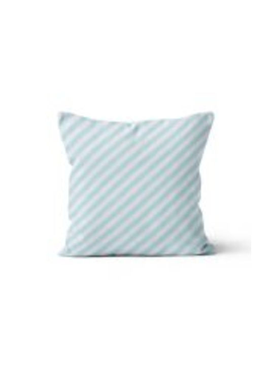 Beauty Home Decorative Pillow Case from 100% Cotton Light Blue 45x45cm