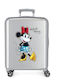 Disney Minnie Children's Cabin Travel Suitcase Hard Silver with 4 Wheels Height 55cm