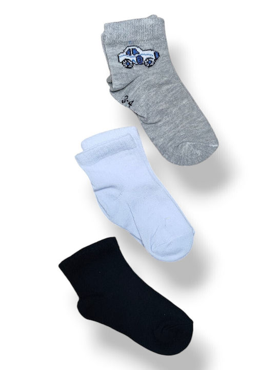 Babydom Kindersocken Gray, Blue, White 3 Paar