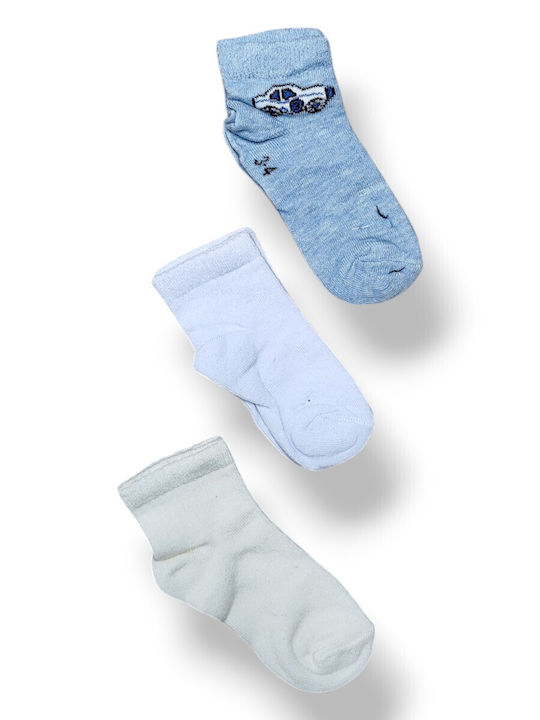 Babydom Kindersocken Light Blue, Ecru, White 3 Paar