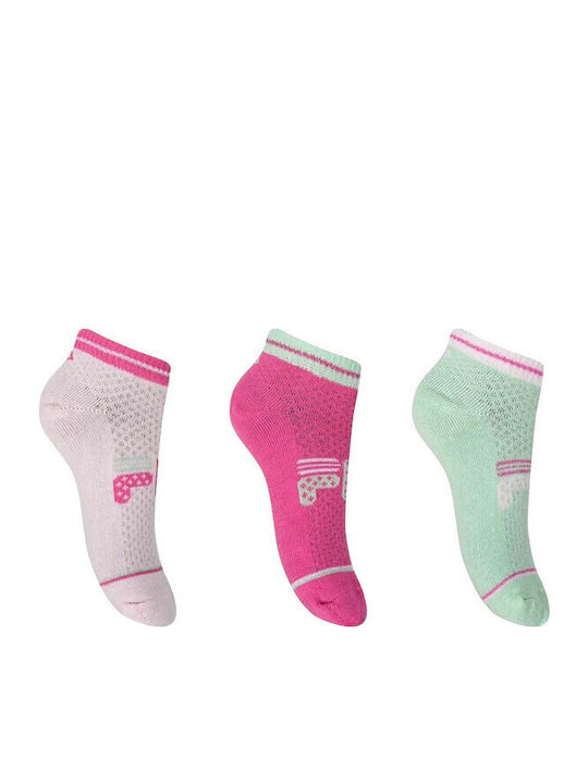 FILA Kids' Ankle Socks Invisible Multicolored 3 Pairs