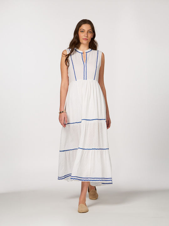 Achilleas Accessories Sommer Maxi Damenkleid Weiß