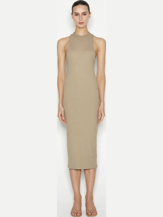 Nadia Rapti Kleid Ganztägig Beige