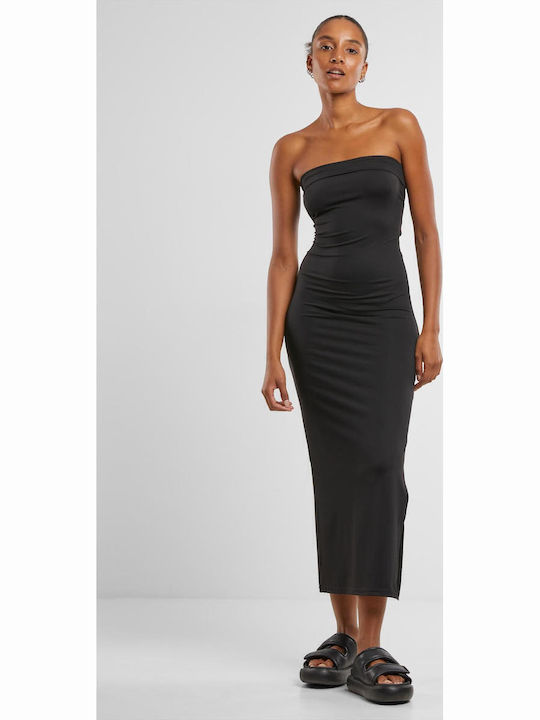 Urban Classics Καλοκαιρινό Midi Φόρεμα Black