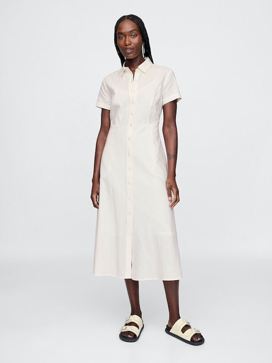 gap white shirt dress I Wore Anne Hathaway's Viral Gap Dress Three Different Ways