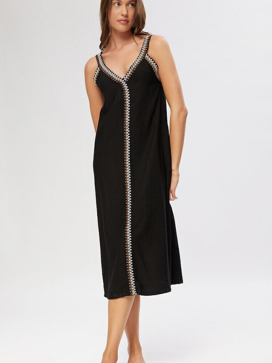 Minerva Women's Maxi Beach Dress Black