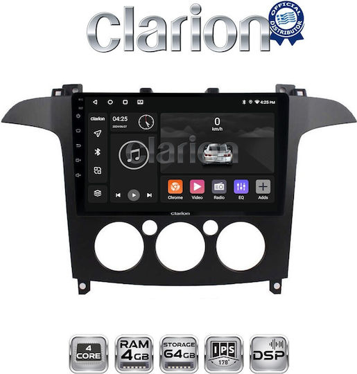 Clarion Ηχοσύστημα Αυτοκινήτου για Ford S-Max 2006 > 2014 (Bluetooth/USB/WiFi/GPS/Apple-Carplay/Android-Auto)