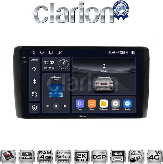 Clarion Ηχοσύστημα Αυτοκινήτου για Nissan Leaf 2009 > 2017 (Bluetooth/USB/WiFi/GPS/Apple-Carplay/Android-Auto)