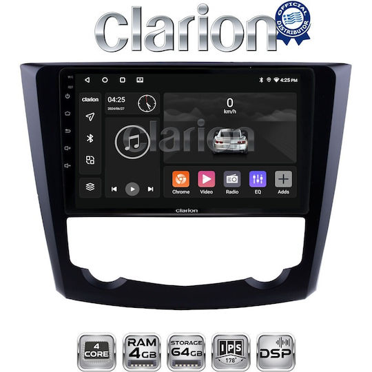 Clarion Ηχοσύστημα Αυτοκινήτου για Renault Kadjar 2015 (Bluetooth/USB/WiFi/GPS/Apple-Carplay/Android-Auto)
