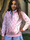 Kinderstrickjacke mit Kapuze Rosa