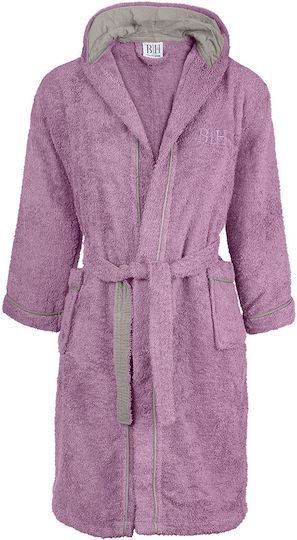 Beauty Home Kids Hooded Bathrobe Lilac