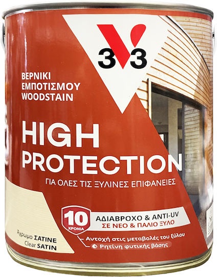 V33 High Protection Βερνίκι Εμποτισμού Άχρωμο Σατινέ 2.5lt