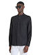 Shirt Long-sleeved Linen Shirt Black