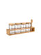 Estia Glass Tabletop Spice Rack with Stand Bamboo Essentials Brown 5pcs