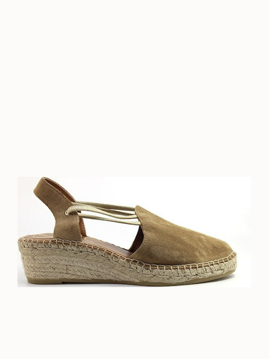 1825 Women's Suede Platform Shoes Tabac Brown