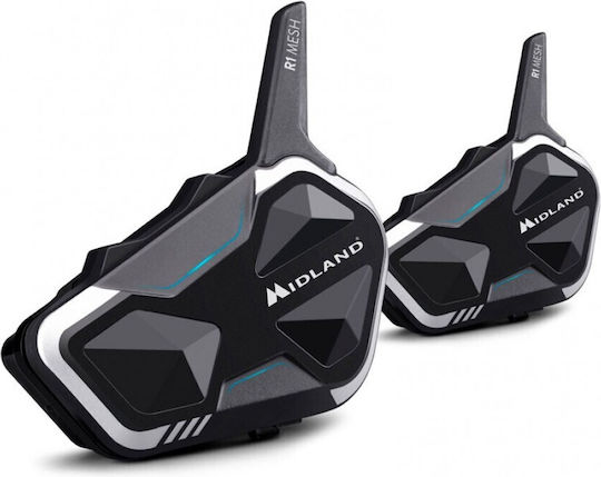 Midland R1 Mesh Twin Dual Intercom for Motorcycle Helmet with Bluetooth