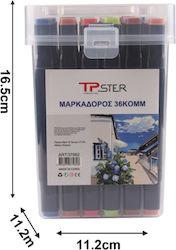 Tpster Μαρκαδόροι Σετ 36 Χρώματα