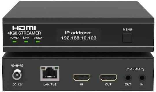 Evoconnect Encoder Hdmi 4k@60 Streaming H.264/h.265 Hdmi In & Out Audio In & Out