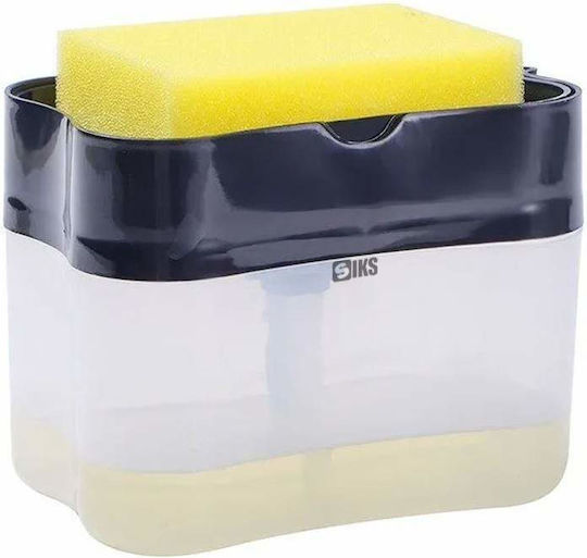 Spender Küche Kunststoff mit Schwammhalter Transparent 380ml