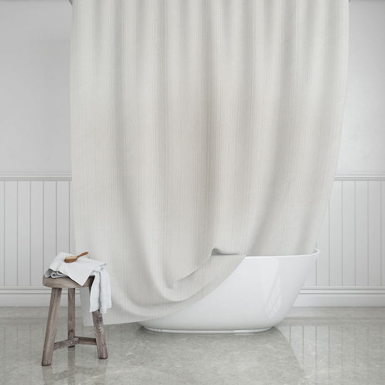 Estia Etherea Κουρτίνα Μπάνιου Υφασμάτινη 180x200cm Pearl