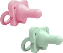 Dr. Brown's Happy Paci Πιπίλες Σιλικόνης Ροζ Μέντα για 0+ μηνών 2τμχ