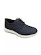 Boys PU Leather Moccasins with Laces Blue