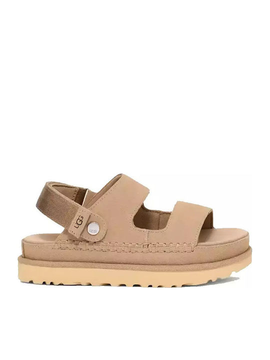 UGG Goldenstar Кожени Дамски Сандали Бежови