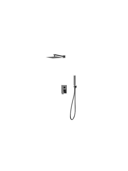 Sparke Built-in Mixer & Shower Head Set for Shower Gray
