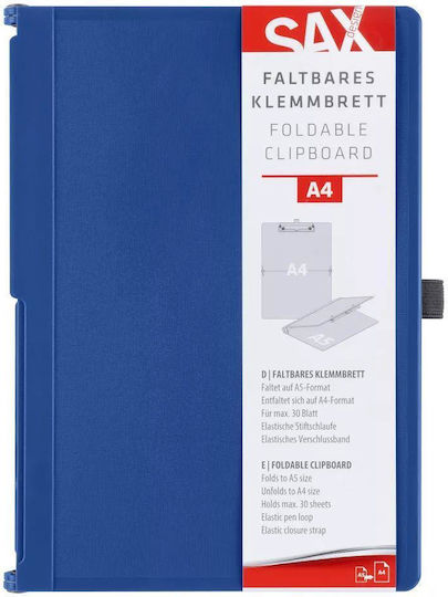 Sax Folding Clipboard A4/A5 750-01 Blue