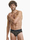 Men's Slip Black with Patterns