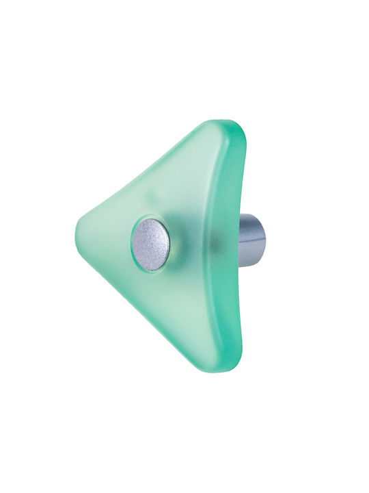 Poliplast Knopf Möbelgriff aus Metallisch Light Green 31-11-0054 1Stück