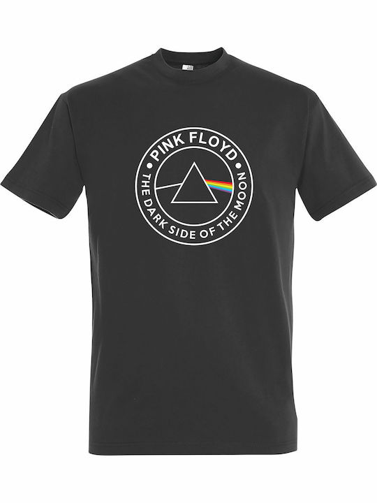 Tricou Unisex "Pink Floyd Dark Side Moon" Gri Î...