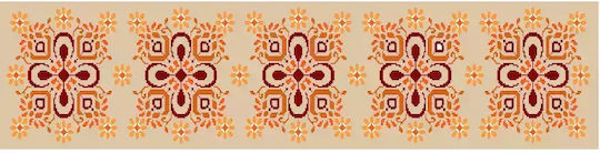 Gestickter Läufer "Blühende Symmetrie" 40cm x 135cm 1 Stk